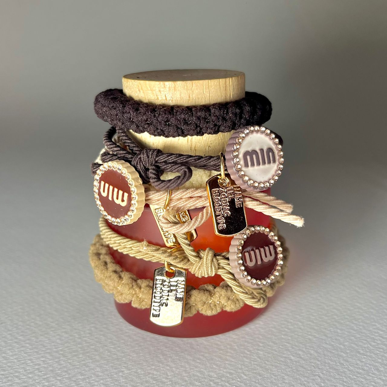 کش موی دیزاین‌دار دخترانه ست دوتایی | تم رنگی نود |  دستبندشو