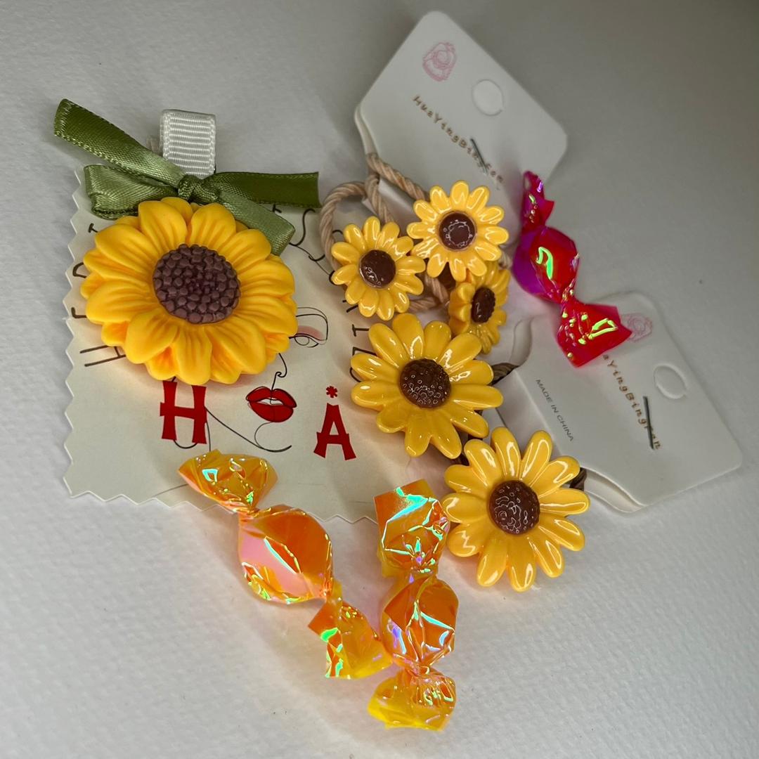 پک گیره و کش مو مدل بابونه ست سه محصوله