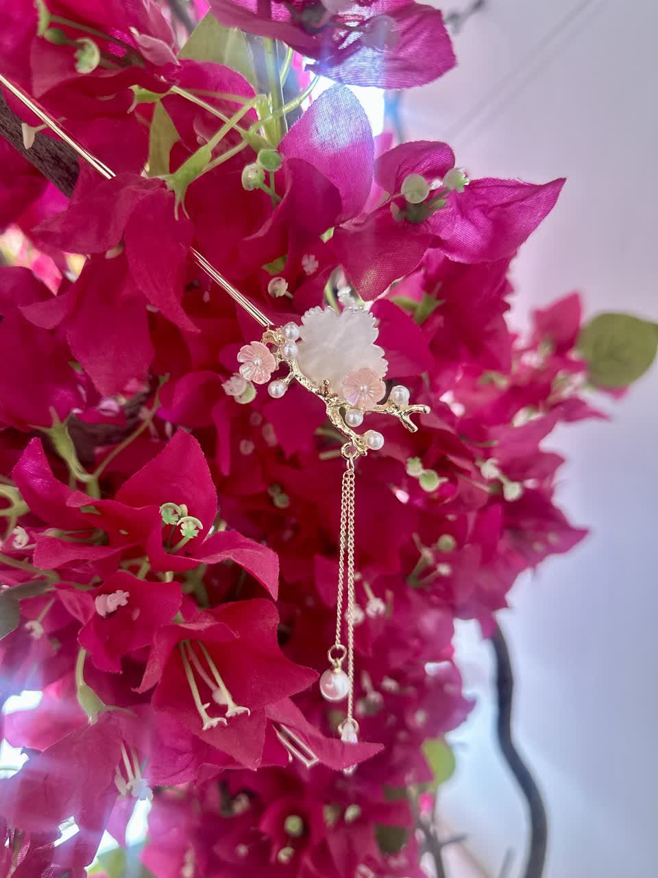 اکسسوری موی زنانه کانزاشی فلزی و چوبی